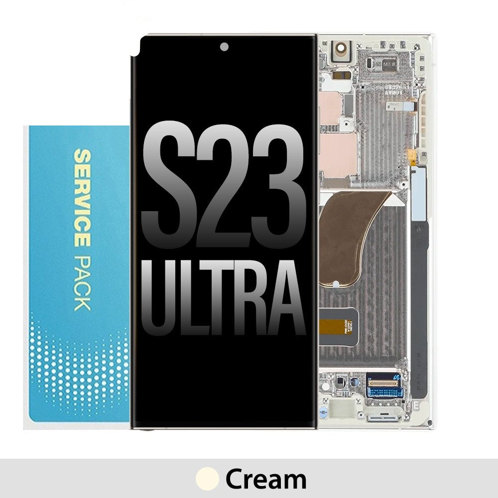 Samsung Galaxy S23 Ultra 5G S918B OLED Screen Replacement Digitizer GH82-30465B (Gold)-Cream Samsung Galaxy S23 Ultra 5G S918B OLED Screen Replacement Digitizer GH82-30465B (Gold)-Cream